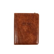 USC Trojans Tan Shield Leather Bristol Padfolio